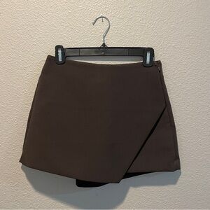 Zara Women’s Asymmetric Brown Skort